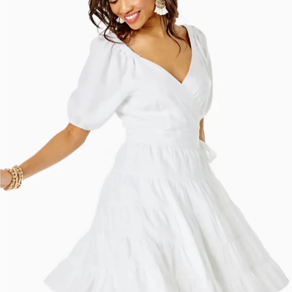 Lilly Pulitzer Iralee Linen Wrap Dress size 10